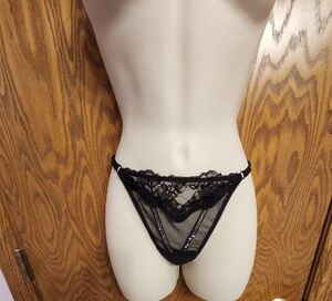 Victoria Secret Very Sexy Collection,thong Lace,Rhinestone Pantie Sz Med NTW